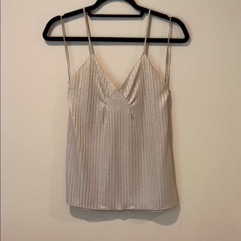 ZARA Rose Gold Sparkly Camisole Blouse